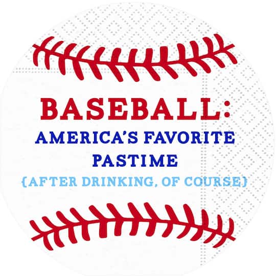 JAM Paper America's Favorite Pastime Cocktail Napkins, 32ct.